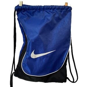 NIKE Logo Drawstring Bag Blue/Black